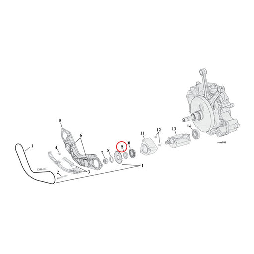 MCS Spacer, Balancer Sprocket .190" – 2000–2006 Twin Cam B