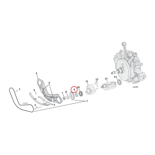 MCS Spacer, Balancer Sprocket .140" – 2000–2006 Twin Cam B