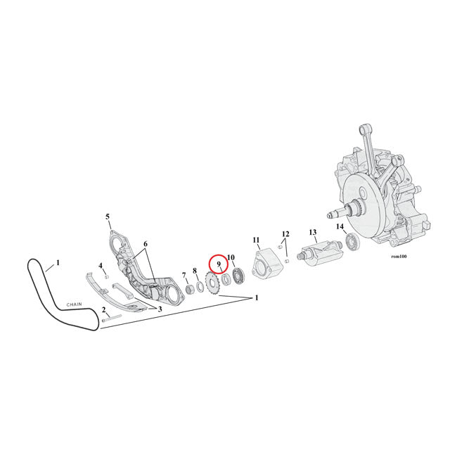MCS Spacer, Balancer Sprocket .170" – 2000–2006 Twin Cam B