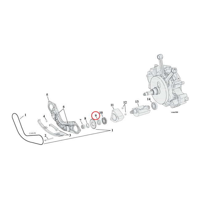 MCS Spacer, Balancer Sprocket .210" – 2000–2006 Twin Cam B