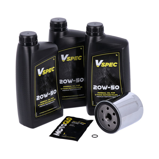 MCS Engine Oil Service Kit. 20W50 Mineral – 1984–1998 Softail; 1987–1994 FXR Model…