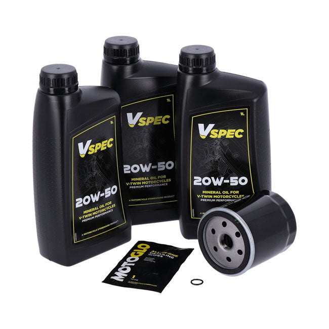 MCS Engine Oil Service Kit. 20w50 Mineral – 1984–1998 Softail; 1987–1994 FXR Model…