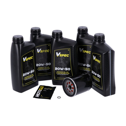 MCS Engine Oil Service Kit. Black. 5L. 20W50 Synthetic – 2018–2026 Softail; 2017–2026…