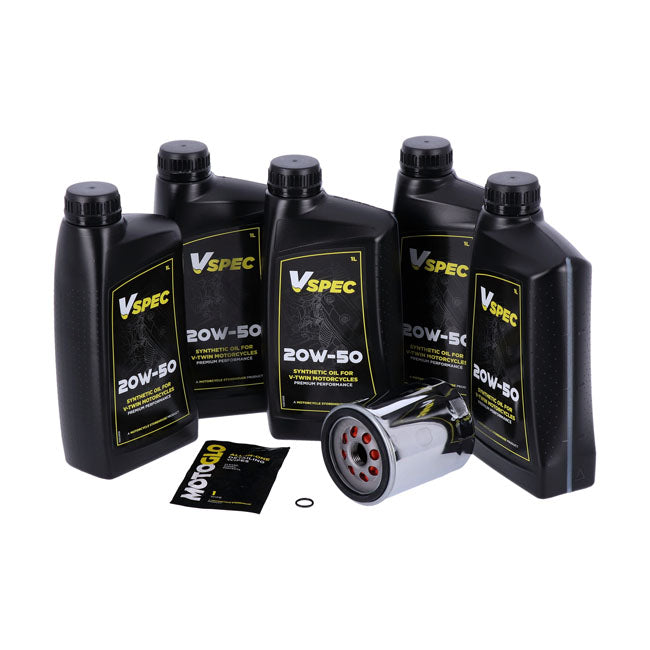 MCS Engine Oil Service Kit. Chrome. 5l. 20w50 Synthetic – 2018–2026 Softail; 2017–2026…