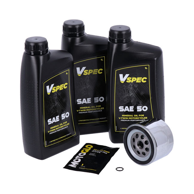 MCS Engine Oil Service Kit. SAE 50 – 80-E84 XL Sportster