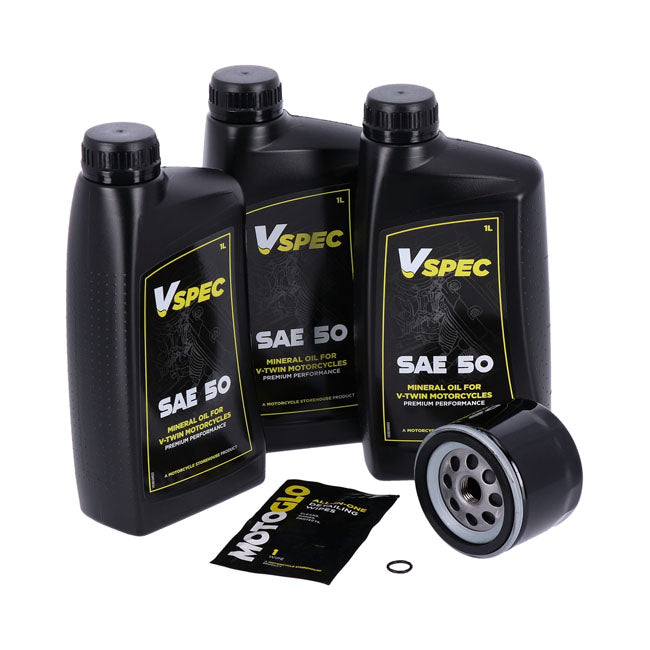 MCS Engine Oil Service Kit. SAE 50 – 80-E84 XL Sportster