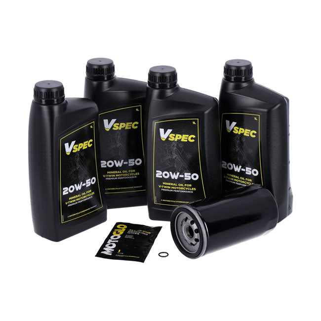 MCS Engine Oil Service Kit. 20W50 Mineral – 1991–1998 Dyna