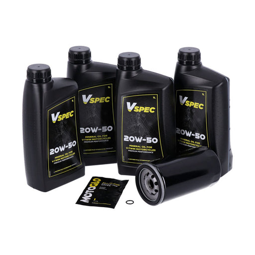 MCS Engine Oil Service Kit. 20W50 Mineral – 1991–1998 Dyna