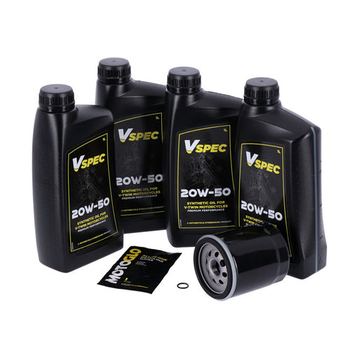 MCS Engine Oil Service Kit. 20W50 Synthetic – 1999–2016 FLT/Touring; 2009–2016 Trike