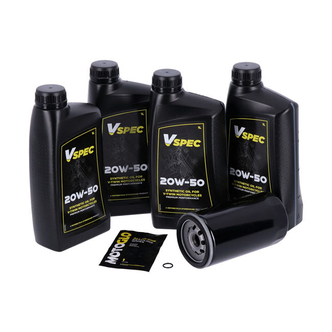 MCS Engine Oil Service Kit. 20w50 Synthetic – 1991–1998 Dyna
