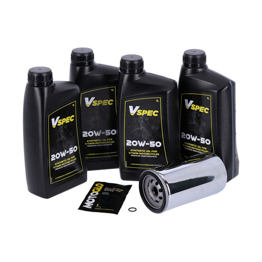 MCS Engine Oil Service Kit. 20W50 Synthetic – 1991–1998 Dyna