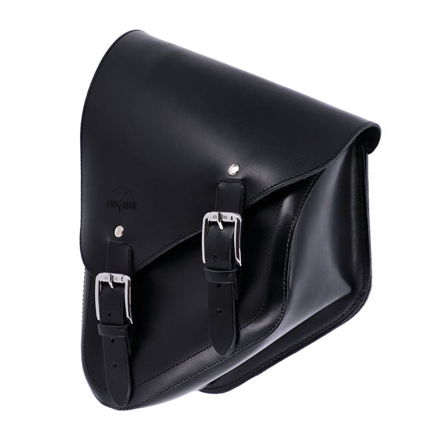 Longride Swingarm Bag. Smooth, Black Leather – 1984–2017 Softail