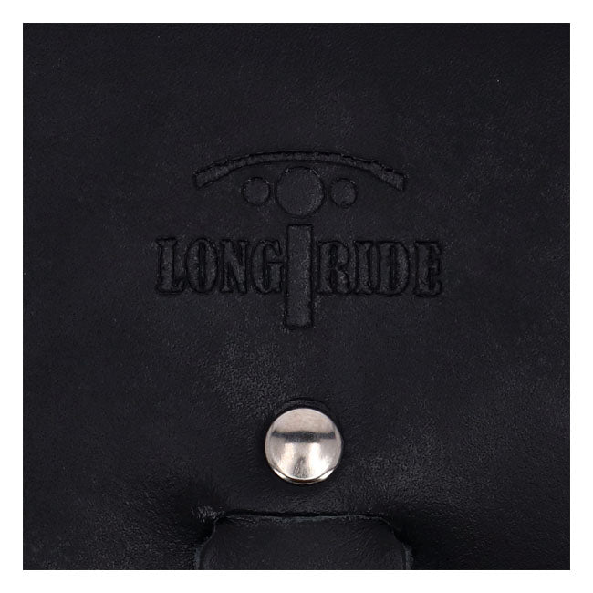 Longride Swingarm Bag. Smooth, Black Leather – 1984–2017 Softail