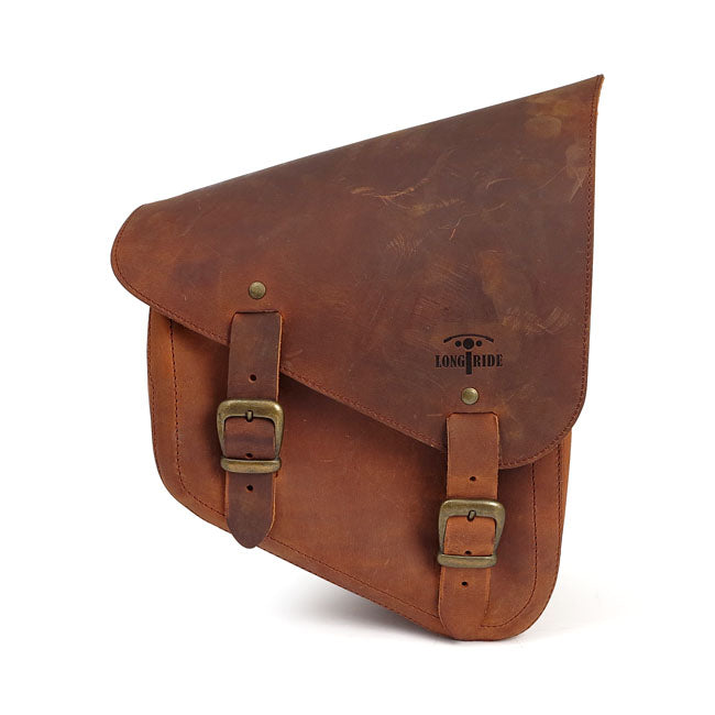 Longride XL Sportster Frame Bag. Smooth, Brown – 1982–2022 XL Sportster