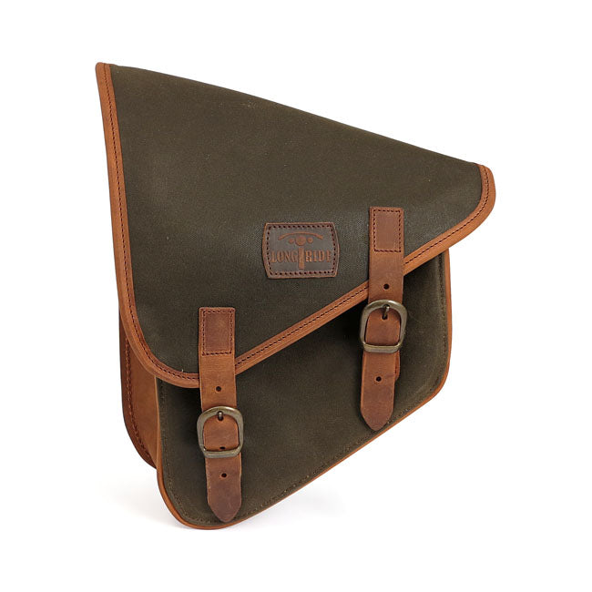 Longride Swingarm Bag. Khaki, Waxed Cotton – 1984–2017 Softail