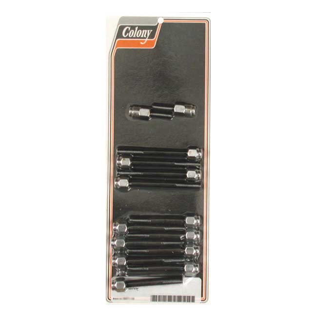 Colony Sportster Rocker Box Bolt Kit. Cap Style, Chrome – 1977–1985 XL Sportster