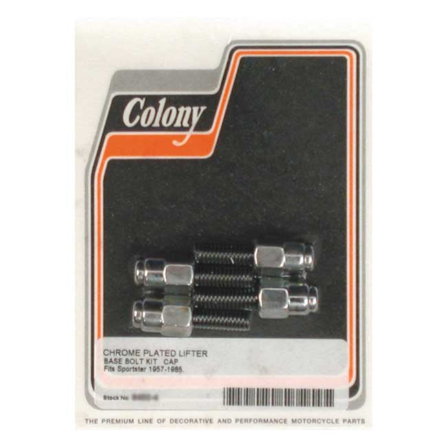 Colony Tappet Block Mount Kit. Cap Style, Chrome – 1957–1985 XL Sportster