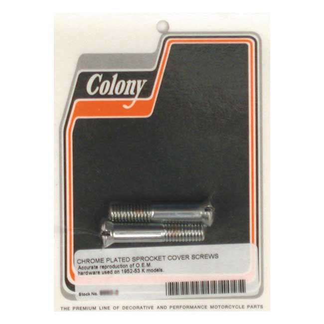 Colony Sprocket Cover Mount Kit. Chrome – 1952–1953 K Model