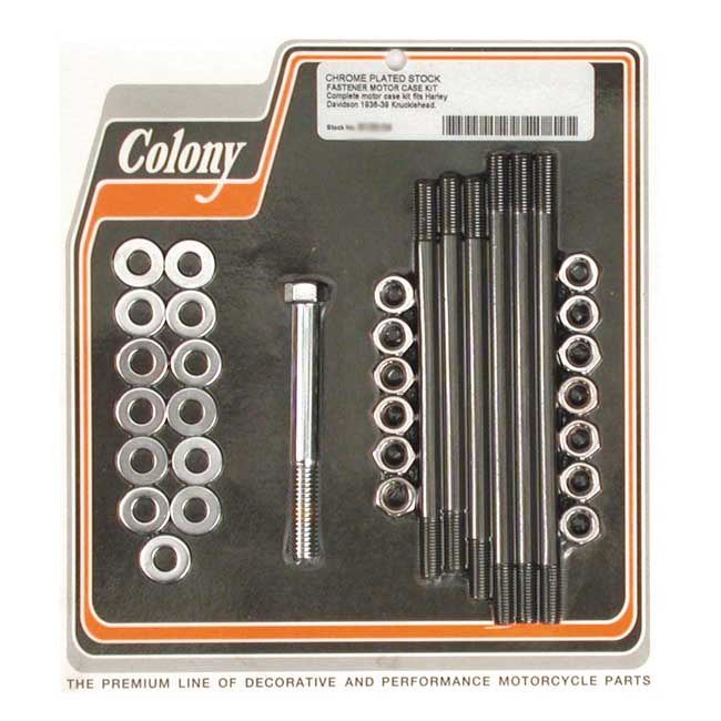 Colony Crankcase Bolt Kit – 1936–1939 Knucklehead