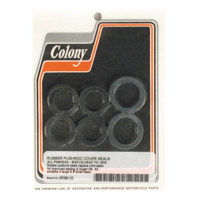Colony 48-E79 B.T. Pushrod Cover Seal Kit – 1948–1965 Panhead; 66-E79 Shovelhead