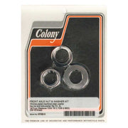 Colony Axle Nut & Washer Kit – 73-UP FX; 79-UP XL Sportster