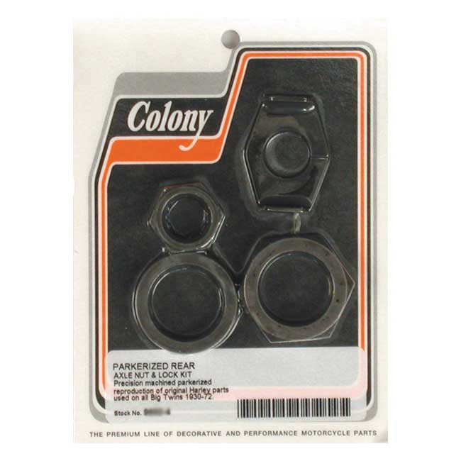 Colony Rear Axle Nut & Lock Kit – 1930–1972 H-D