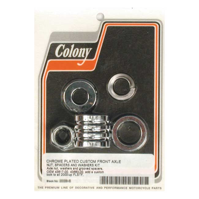 Colony Axle Spacer Kit Front, Grooved – 00-UP FLSTF/I