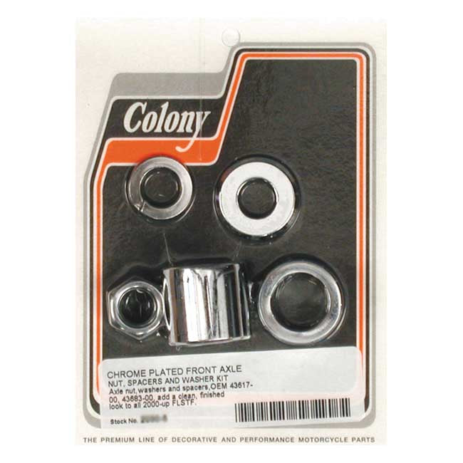Colony Axle Spacer Kit Front, Smooth – 00-Up FLSTF/I