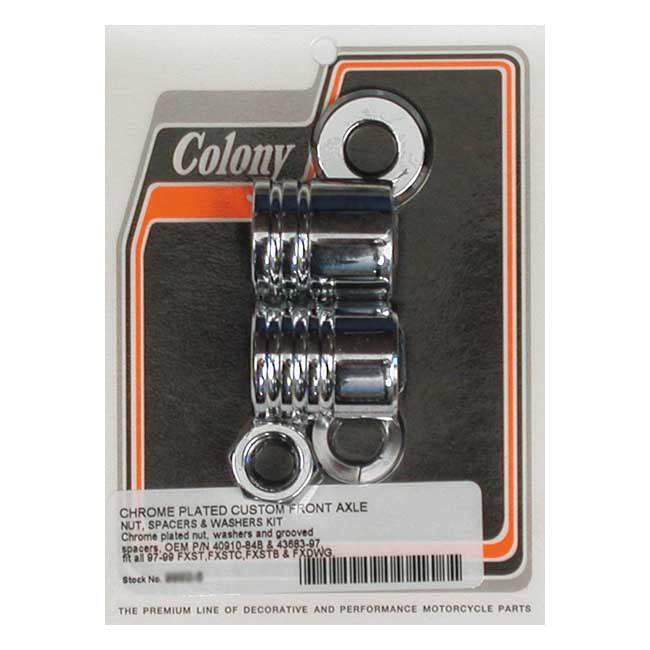 Colony Axle Spacer Kit Front, Grooved – 1997–1999 FXST/C/B; 1997–1999 FXDWG