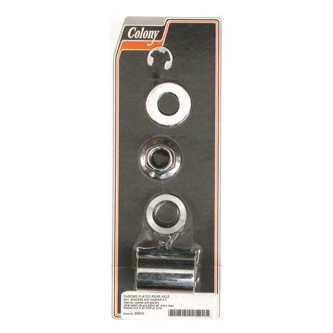 Colony Axle Spacer Kit Rear, Smooth – 2006 DYNA