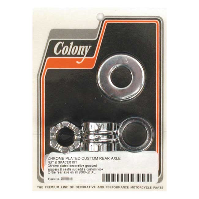 Colony Axle Spacer Kit Rear, Grooved – 2000–2003 XL Sportster