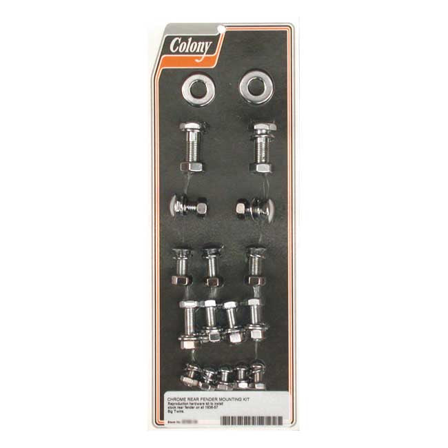 Colony Rear Fender Mount Kit. Chrome – 1936–1957 Big Twin