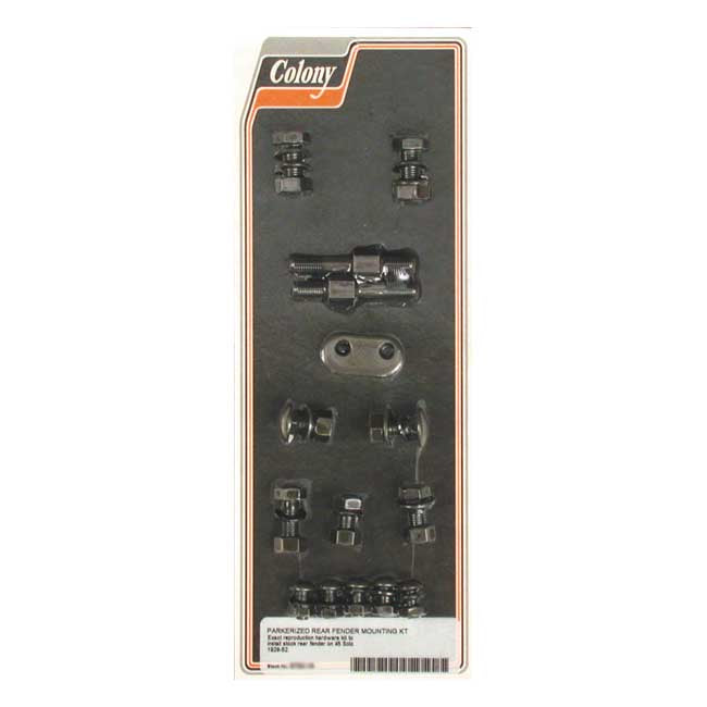 Colony Rear Fender Mount Kit. Parkerized – 1929–1952 45" Solo Flatheads