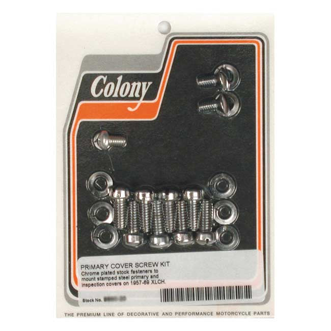 Colony Primary Mount Kit Slotted Head, Chrome – 1957–1969 Xlch