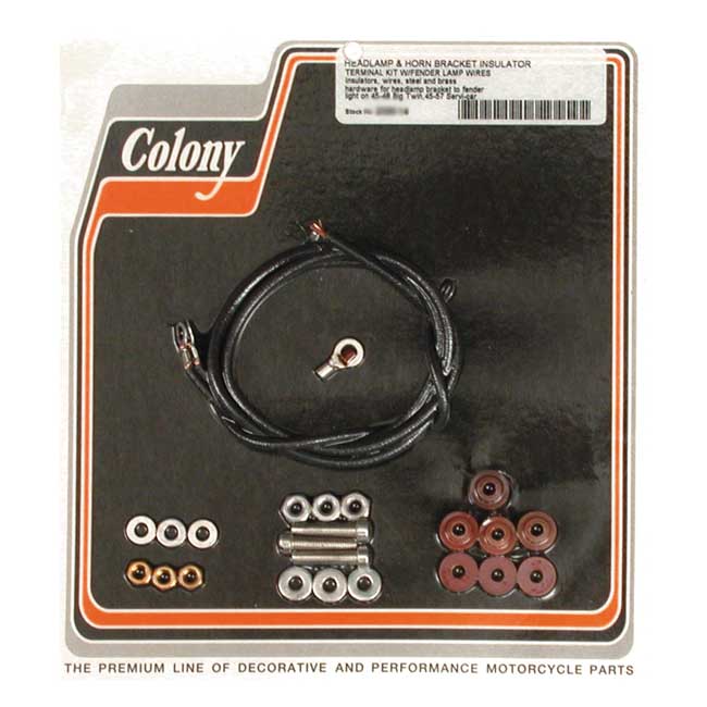 Colony Headlamp/Horn/Fender Lamp Terminal Kit – 1945–1948 Big Twin; 1946–1957 45"…