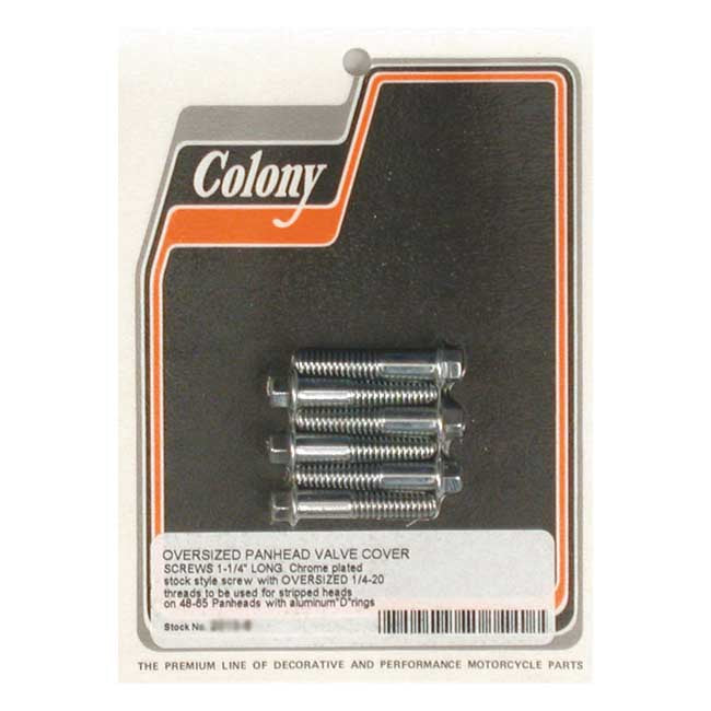 Colony Oversized Panhead Rocker Cover Screw Set – 1948–1965 Panhead