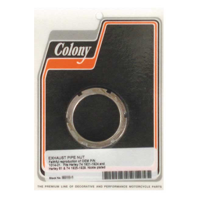 Colony Exhaust Pipe Nut – 2021–2024 74" H-D; 1925–1929 61"/74" H-D…