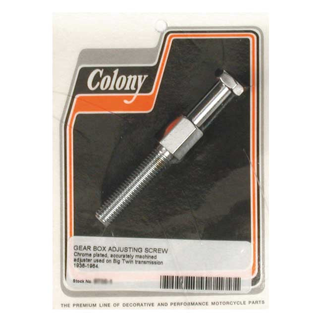 Colony Transmission Adjuster Bolt. Chrome – 1936–1964 Big Twin