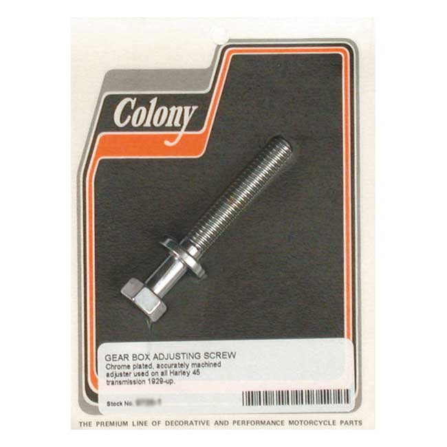 Colony Transmission Adjuster Bolt. Chrome – 1929–1973 45" Sv