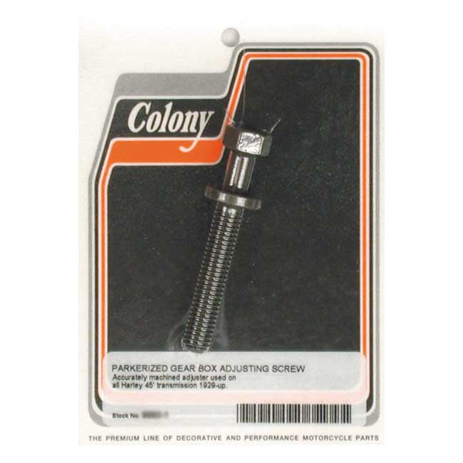 Colony Transmission Adjuster Bolt. Black Parkerized – 1929–1973 45" SV
