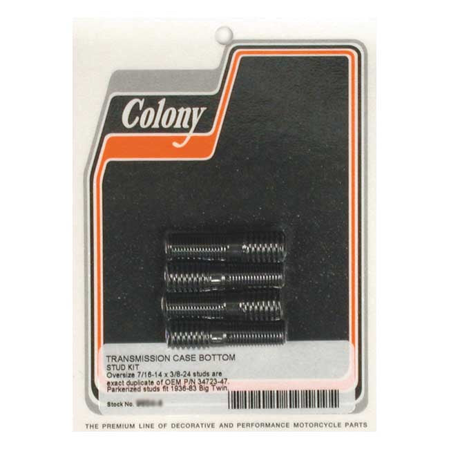 Colony Transmission to Mount Plate Stud Kit. Oversize – 1936–1983 4-Speed Big Twin