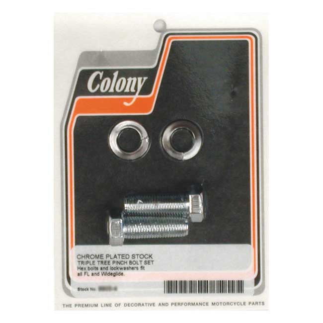 Colony Triple Tree Pinch Bolt Set – FL & Wide Glide Models