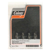 Colony Rocker Box Oil Drain Fittings. Black – 1938–1947 Knucklehead