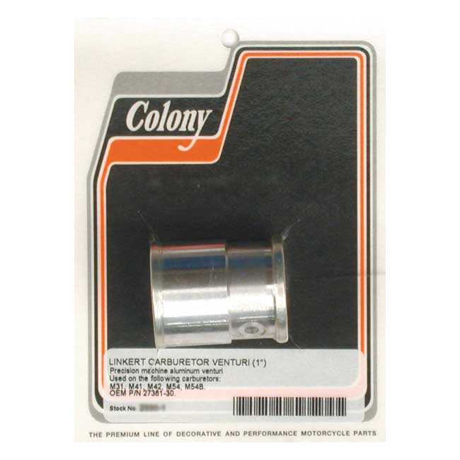 Colony Venturi for 1-1/4" Linkert Carb – M31/41/42/54/54b