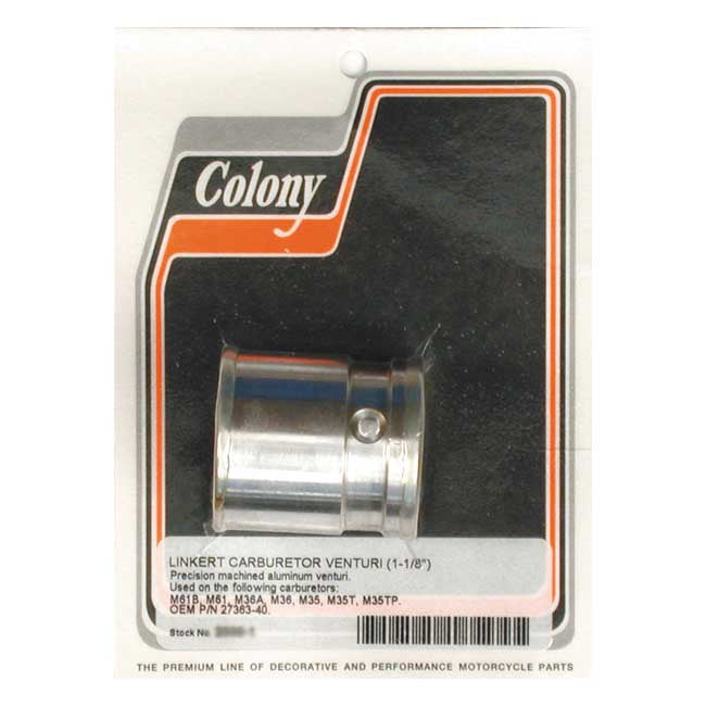 Colony Venturi for 1-1/2" Linkert Carb – M61b/61/36a/36/35/35t/35tp
