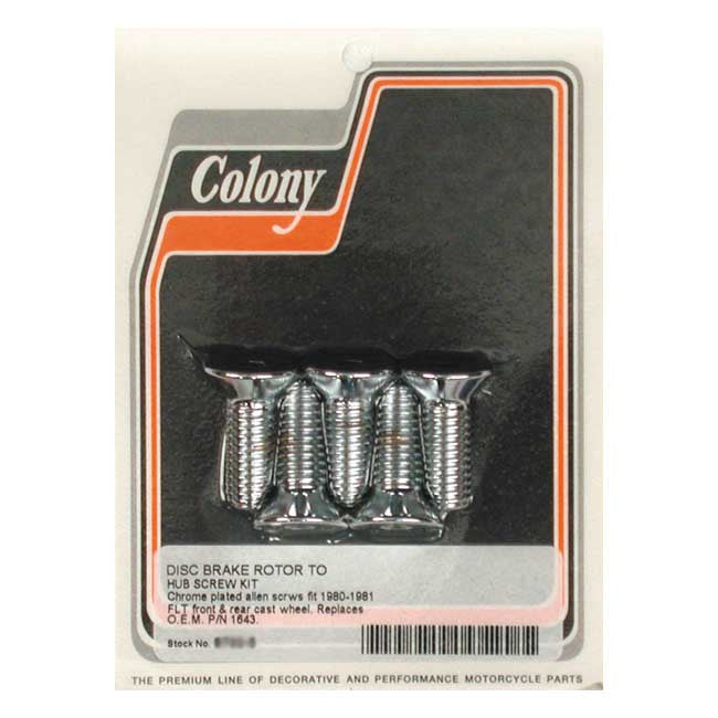 Colony Front/Rear Brake Rotor Bolt Kit – 1980–1981 FLT/Touring