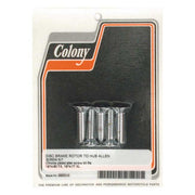Colony Front Brake Rotor Bolt Kit. Chrome Allen – 1974–1980 FX; 1974–1977 XL Sportster