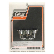Colony Front Brake Rotor Bolt Kit. Chrome – 2006–2017 Dyna Front Cast Wheel