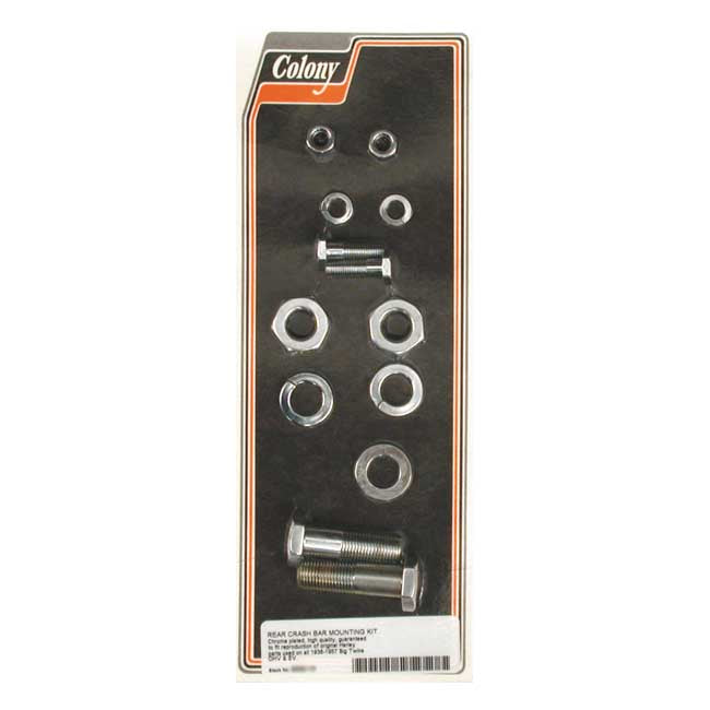 Colony Engine Guard Mount Kit. Chrome – 1936–1957 OHV & Flathead Big Twin Models