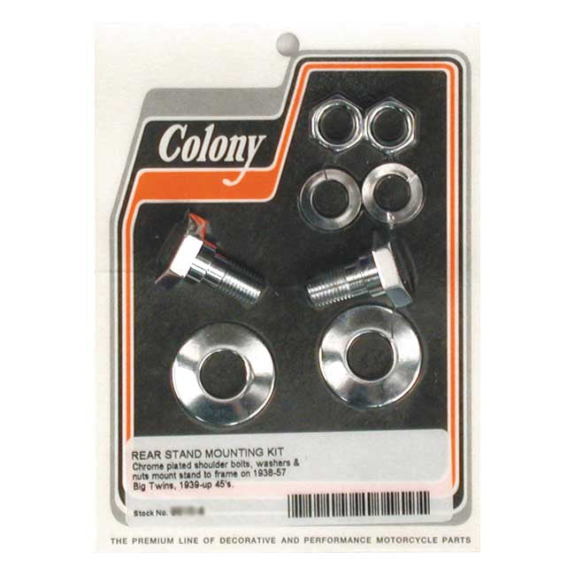 Colony Rear Stand Mount Kit. Chrome – 1938–1957 OHV & Flathead Big Twin…